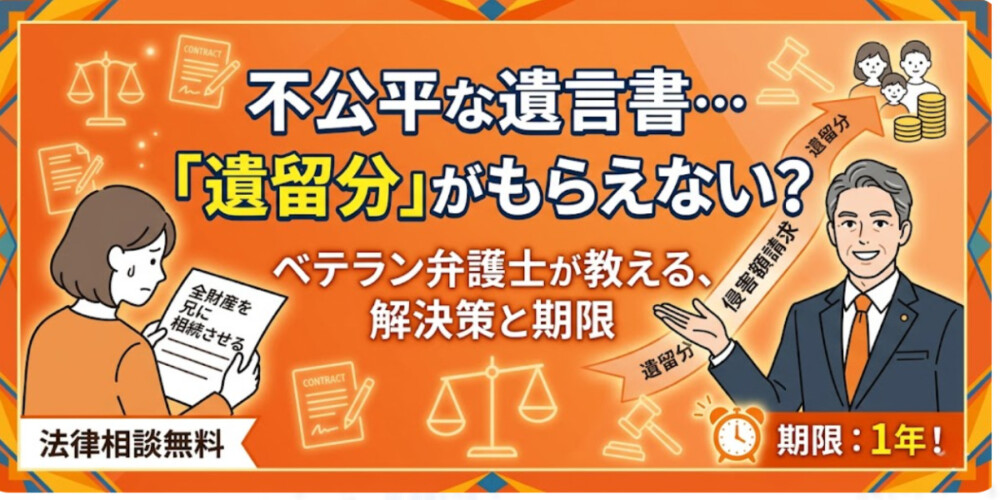相続で遺留分がもらえないケース